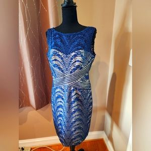 London Times, size 12, Blue Lace dress